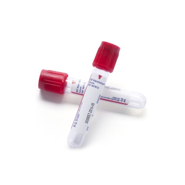 Tubos para Bioquímica Tapa Roja 4ml Paquete con 100 con activador de coágulo