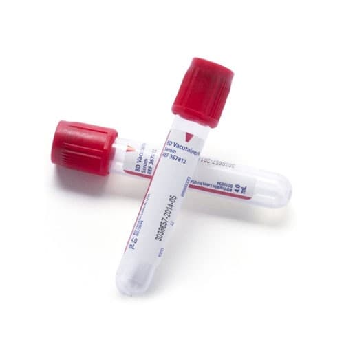 Tubos para Bioquímica Tapa Roja 4ml Paquete con 100 con activador de coágulo